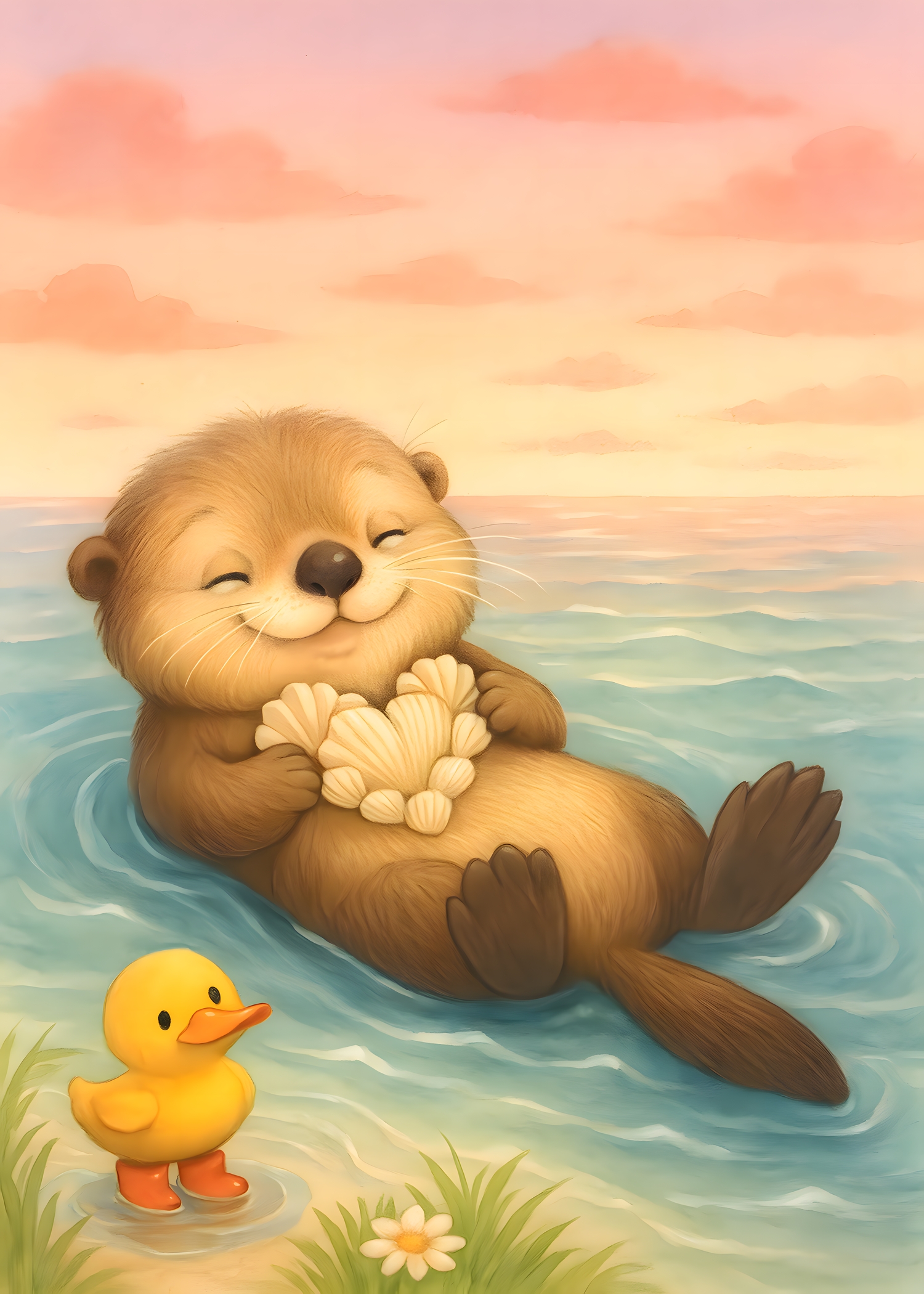 otter mit herz Poster
